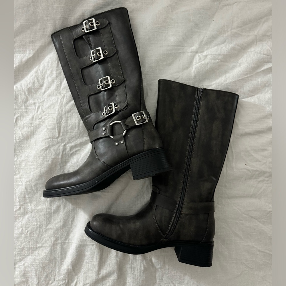 JustFab Moto Biker Boots